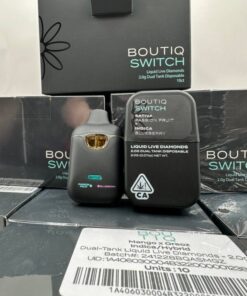 boutiq switch Sativa Passion Fruit + Indica Blueberry